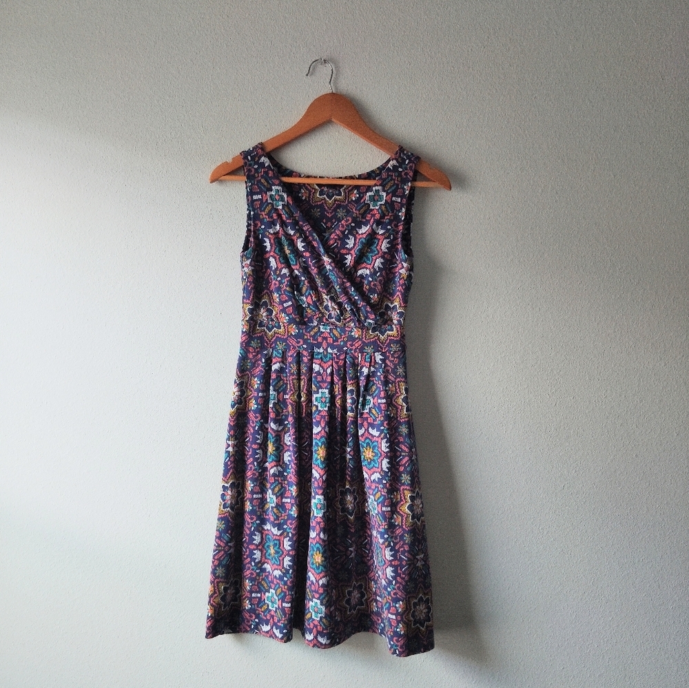 Lands' End Sleeveless Pleated Dress